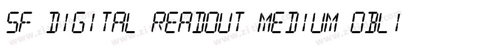 SF Digital Readout Medium Oblique字体转换